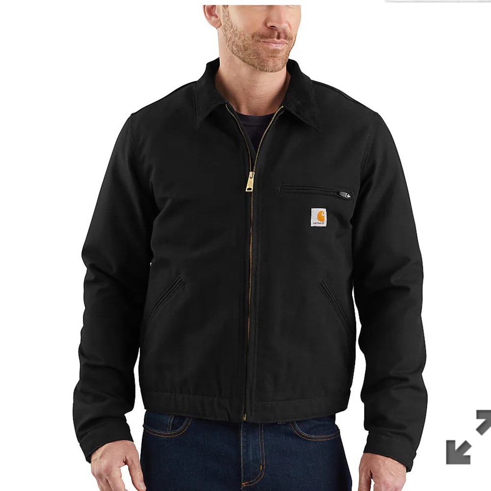 CARHARTT MEN'S BLANKET-LINED DETROIT JACKET - RELAXED FIT - DUCK - 1 WARM RATING